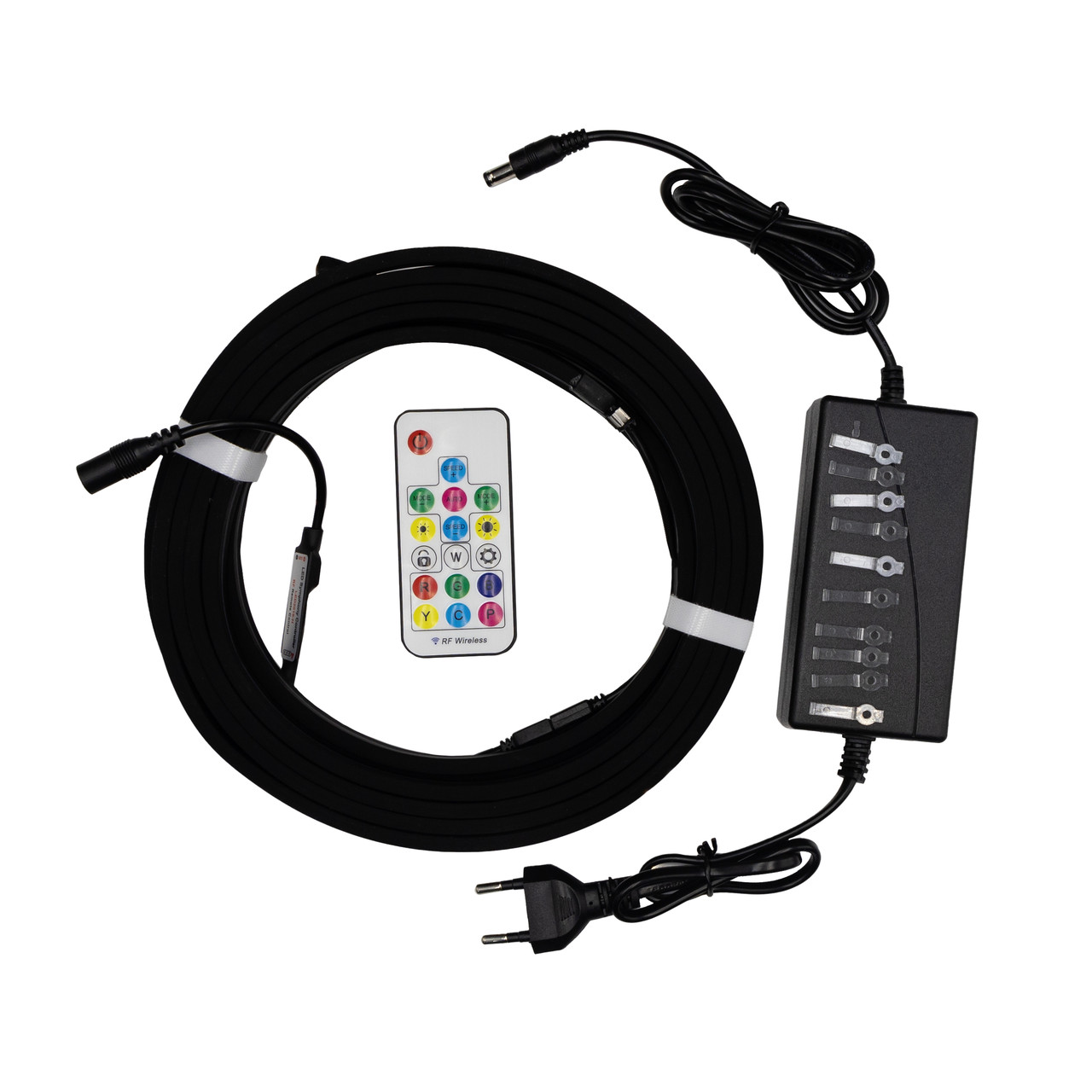 Готовий набір стрічки PROLUM™ 24V; 5x13;Чорний; 5M; RGB FULL COLOR, PRO