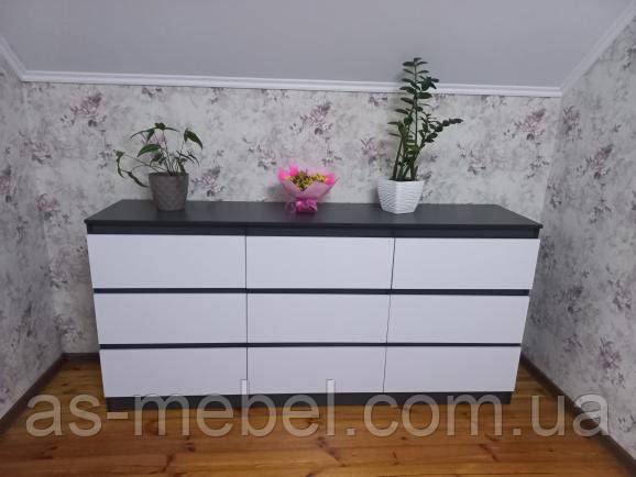 Комод 9 Лайт Антрацит + білий, фото 1