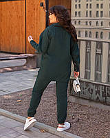 Костюм жіночий двійка прогулянковий із мікровельвета у кольорах (Батал), фото 4