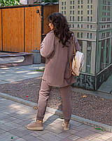 Костюм жіночий двійка прогулянковий із мікровельвета у кольорах (Батал), фото 8
