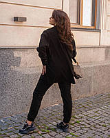 Костюм жіночий двійка прогулянковий із мікровельвета у кольорах (Батал), фото 9