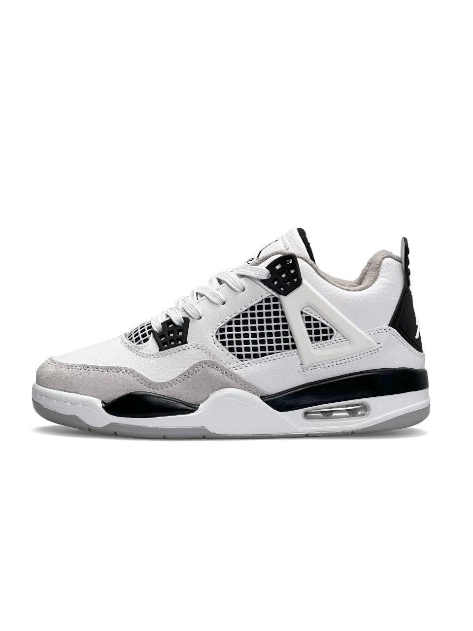 Nike Air Jordan Retro 4 Fleece Termo White Light Grey W 36