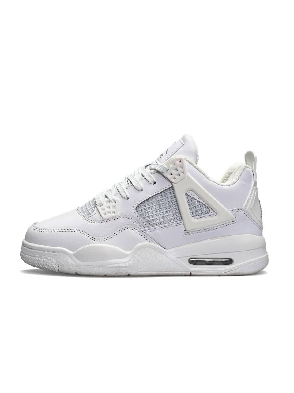 Nike Air Jordan 4 Retro All White Fur 36
