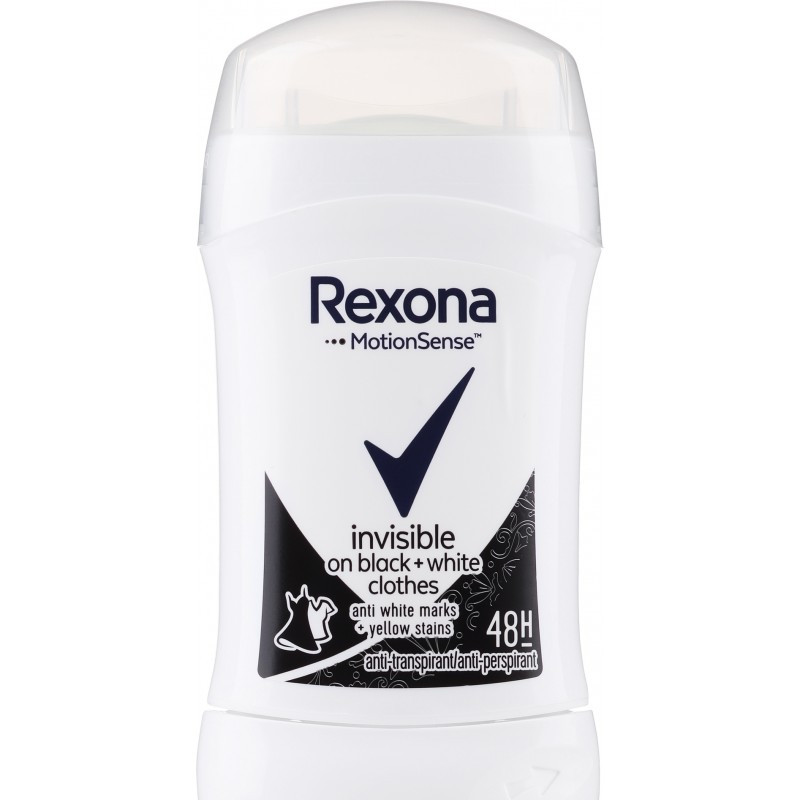 Дезодорант-олівець жіночий Rexona Invisible on Вlack + White 40 мл, Rexona, Арт.57789