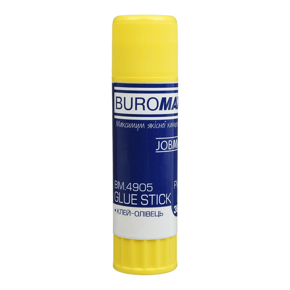 Канцелярський клей-олівець BUROMAX BM.4905 PVA 36 грам, Toyman, фото 1