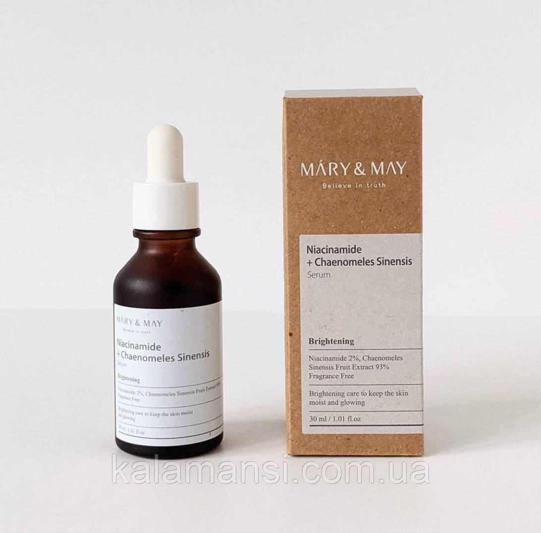 Сироватка для вирівнювання тону шкіри Mary&May Niacinamide Chaenomeles Sinensis Serum 30 мл