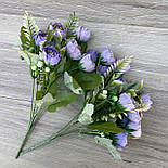 Штучні квіти Букет піоні камелія, лютики, ранункулюс 30 см бузковий, фото 2