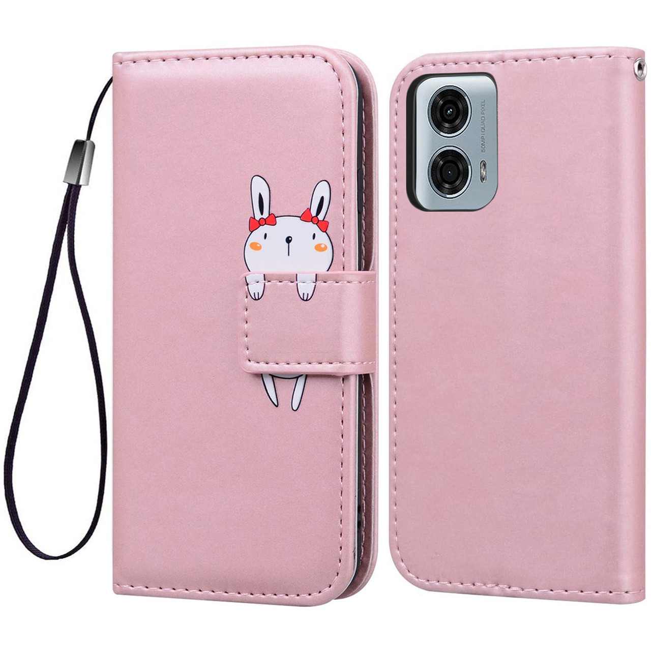 Чохол-книжка Animal Wallet для Motorola G24 / G04 / E14 Rabbit