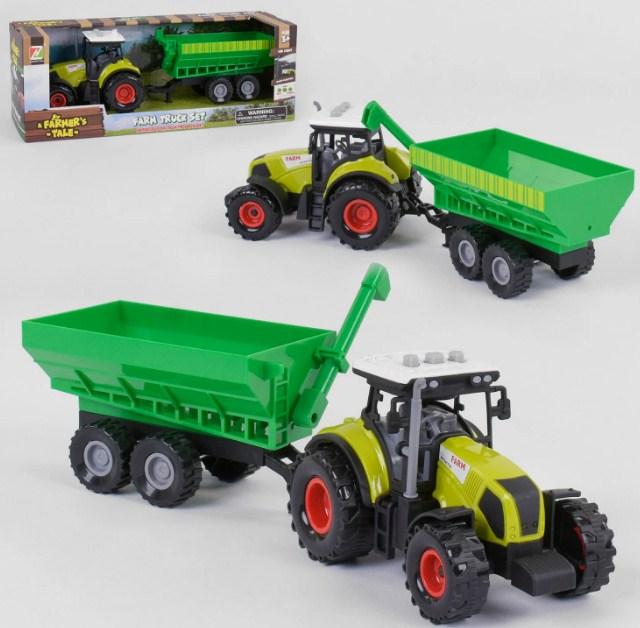 Трактор фермера з причепом