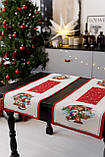Новорічна доріжка на стіл 35x100 см., гобелен з люрексом, фото 2