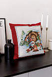 Наволочка Новорічна на подушку 45х45 см, гобелен, фото 2