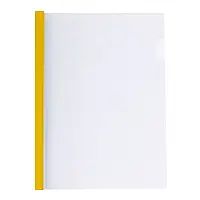 Папка пластикова А4 (затискач-планка, 95 аркушів, жовта) Economix E31211-05
