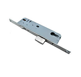 Замок металопластикових дверей Siba одноточковий (короткий) 155/р25 з роликовою клямкою