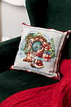 Наволочка Новорічна на подушку 45х45 см, гобелен, фото 3