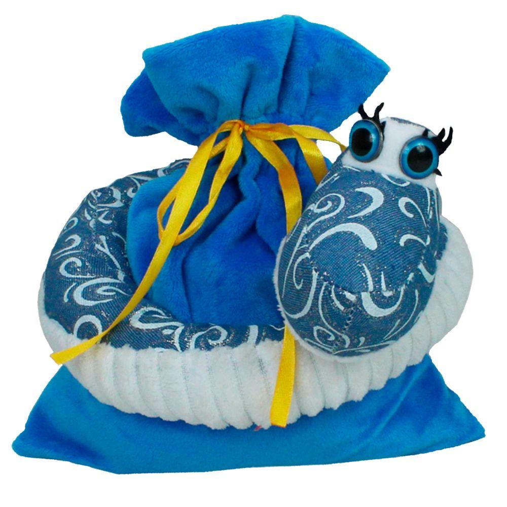 М’яка іграшка Сувенір змійка №1 з мішечком для подарунку синя 90 см Україна Копиця (00167-64), фото 1