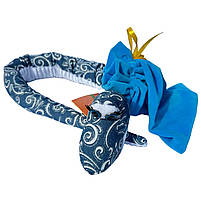 М’яка іграшка Сувенір змійка №1 з мішечком для подарунку синя 90 см Україна Копиця (00167-64), фото 4