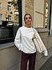Стильний жіночий оверсайз світшот двонитка Sf2241, фото 7