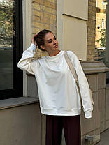 Стильний жіночий оверсайз світшот двонитка Sf2241, фото 5