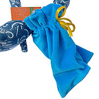 М’яка іграшка Сувенір змійка №1 з мішечком для подарунку синя 90 см Україна Копиця (00167-64), фото 3