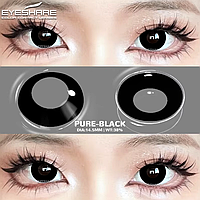 Линзы для косплея чёрные PURE-BLACK (1394)