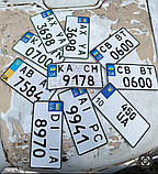 Американський автономер 2015 року (квадратний) 15х30 см, фото 3