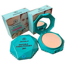 Пудра компактна Dermacol 2 в 1 фіксувальна