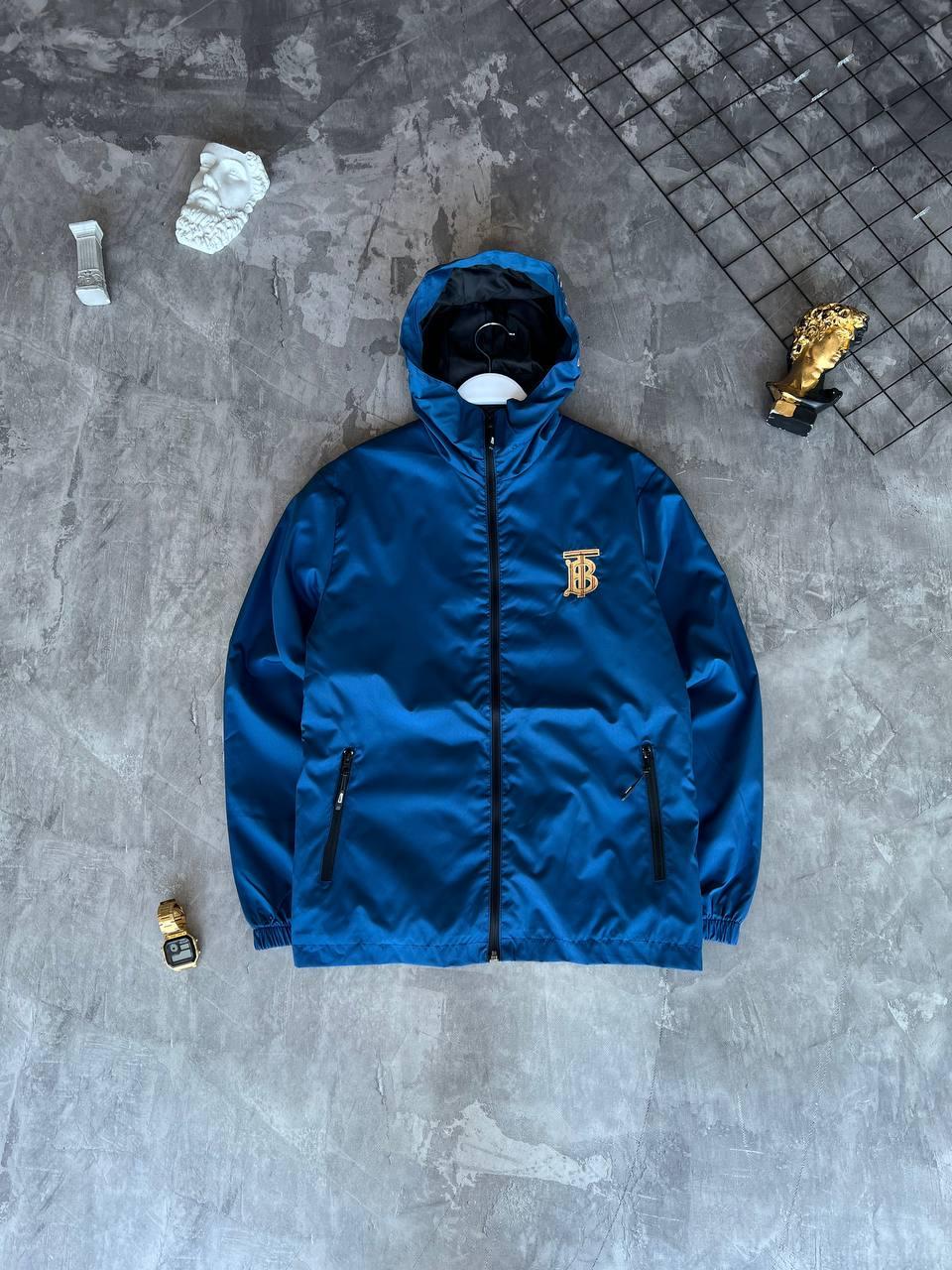 Чоловіча куртка вітровка Burberry M2130 синя