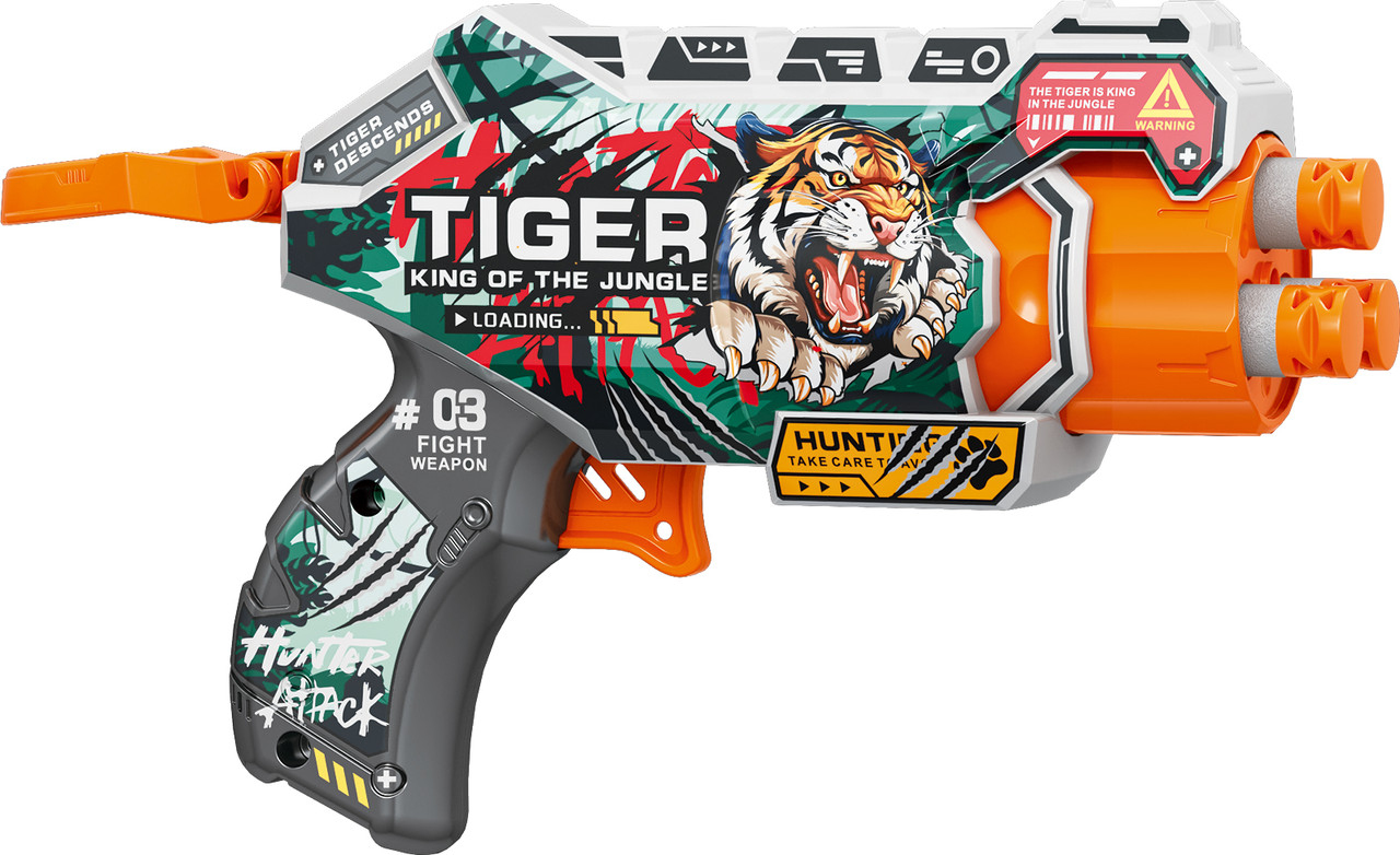 Пістолет механічний з барабаном 15 см Turbo & Fast Тигр, фото 1