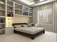 Кровать двуспальная деревянная Star (Стар) Микс мебель160х200, цвет венге