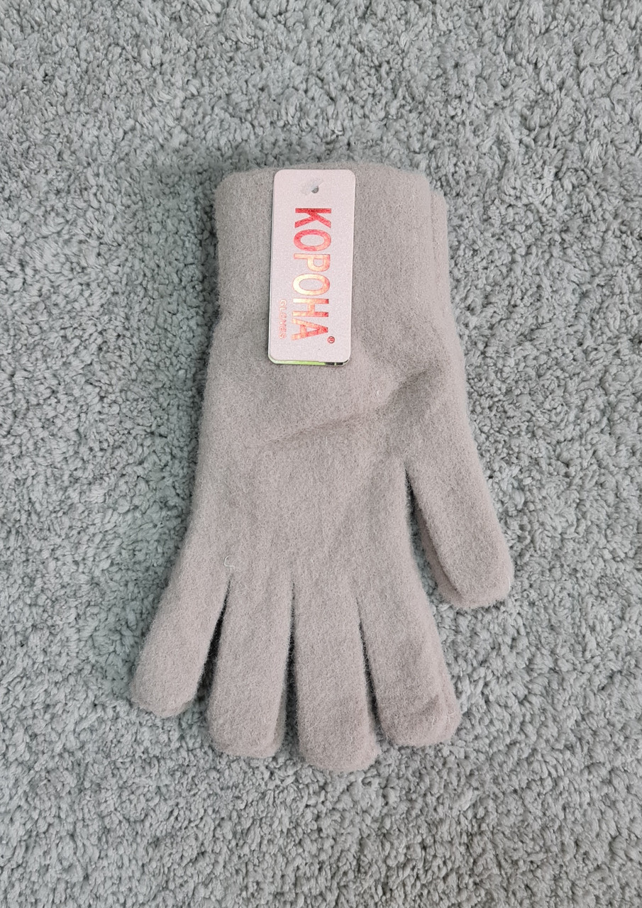 Рукавички жіночі Корона теплі щільні вовна + бамбук