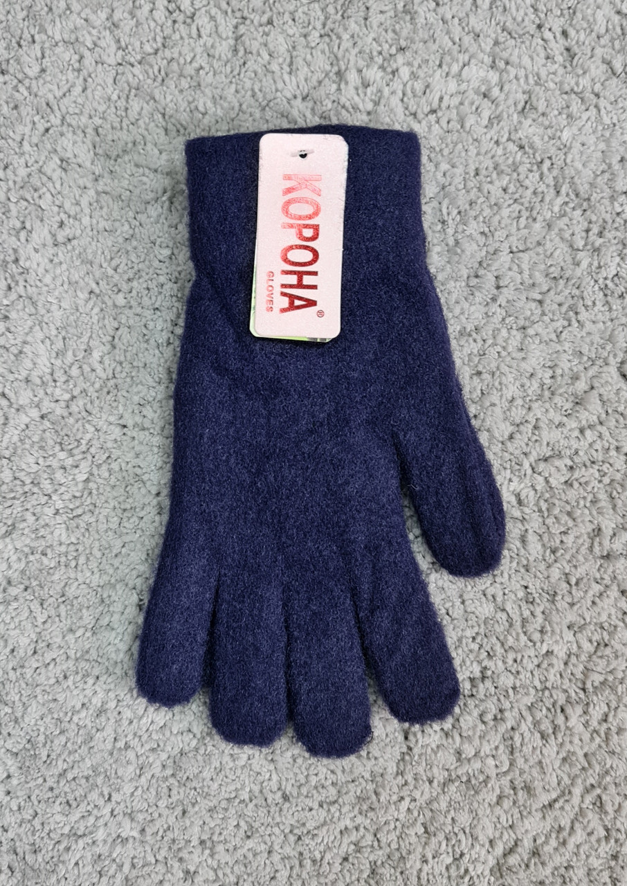 Рукавички жіночі Корона теплі щільні вовна + бамбук