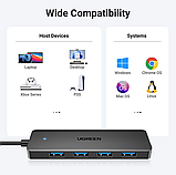 USB-хаб Ugreen CM219 4 USB-A 3.0 ports and USB-A 3.0 cable 15cm (25851), фото 4