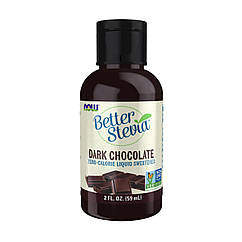 Стевія зі смаком чорного шоколаду рідина Now Foods BetterStevia® Liquid - 59ml (Dark Chocolate)
