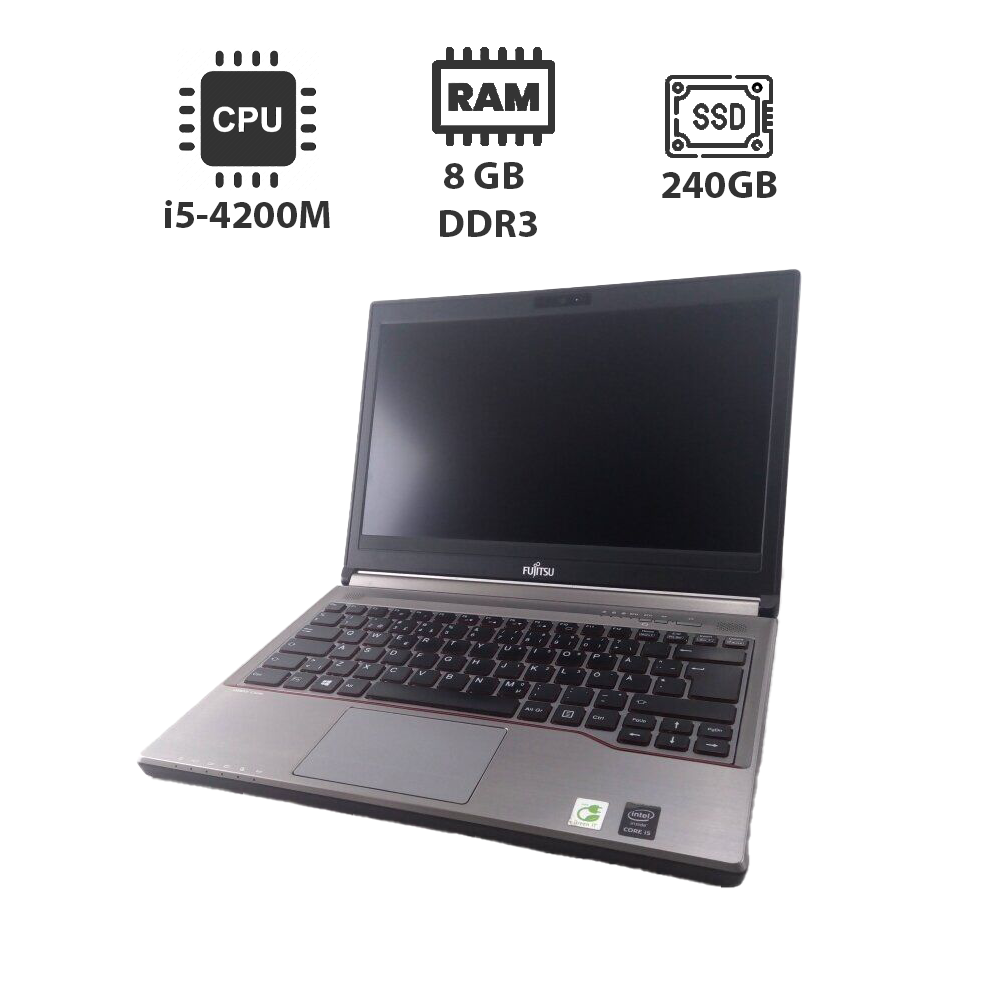 Ноутбук Fujitsu LifeBook E734/ 13.3" (1366x768)/ Core i5-4200M/ 8 GB RAM/ 240 GB SSD/ HD 4600