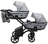 Коляска 2 в 1 для двійні Bair Kiwi DUO Soft BKP-218 сірий, фото 4
