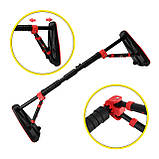 Турнік розсувний Cornix Elite+ 65-90 см XR-0293 Black/Red, фото 4