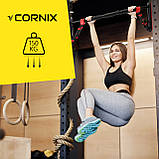 Турнік розсувний Cornix Elite+ 65-90 см XR-0293 Black/Red, фото 3