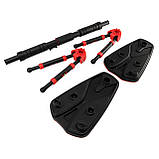 Турнік розсувний Cornix Elite+ 65-90 см XR-0293 Black/Red, фото 6