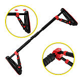 Турнік розсувний Cornix Elite+ 100-140 см XR-0295 Black/Red, фото 3