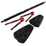 Турнік розсувний Cornix Elite+ 130-170 см XR-0296 Black/Red, фото 9