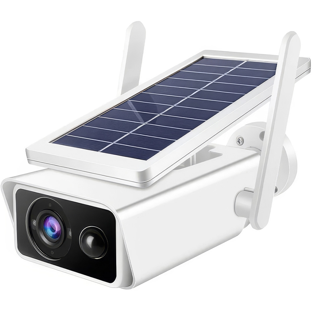 Вулична автономна камера із сонячною панеллю та датчиком руху Q1-400W Портативна камера 2Мп, фото 1