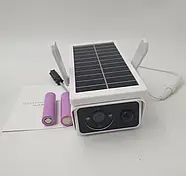 Вулична автономна камера із сонячною панеллю та датчиком руху Q1-400W Портативна камера 2Мп, фото 2