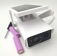 Вулична автономна камера із сонячною панеллю та датчиком руху Q1-400W Портативна камера 2Мп, фото 3