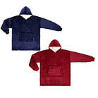 Толстовка плед Huggle Hoodie оверсайз 80 x 100 см теплий флісовий худі з капюшоном і великою кишенею для рук, фото 6