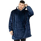 Толстовка плед Huggle Hoodie оверсайз 80 x 100 см теплий флісовий худі з капюшоном і великою кишенею для рук, фото 5