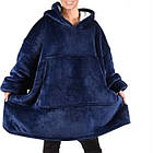 Толстовка плед Huggle Hoodie оверсайз 80 x 100 см теплий флісовий худі з капюшоном і великою кишенею для рук, фото 8