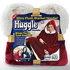 Толстовка плед Huggle Hoodie оверсайз 80 x 100 см теплий флісовий худі з капюшоном і великою кишенею для рук, фото 11