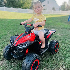 Дитячий електро квадроцикл на акумуляторі з пультом керування Bambi Racer M 4959 для дітей 3-8 років червоний