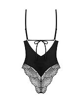 Тедді Obsessive Lobellis teddy, M/L, чорне, ліф з м'якою чашкою, відкрита спина, низ-стрінги, фото 5
