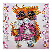 Набір Для Вишивання Бісером "сова З Чашкою Кави" Am-104 15х15 См DBUY